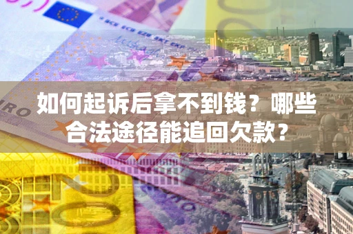 武汉如何起诉后拿不到钱？哪些合法途径能追回欠款？