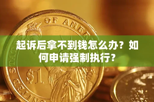 武汉起诉后拿不到钱怎么办？如何申请强制执行？
