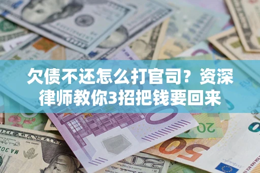 武汉欠债不还怎么打官司？资深律师教你3招把钱要回来