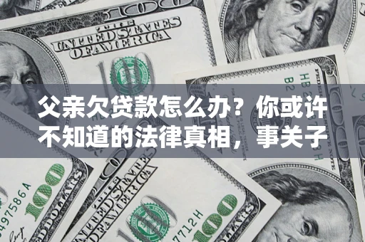 武汉父亲欠贷款怎么办？你或许不知道的法律真相，事关子女未来