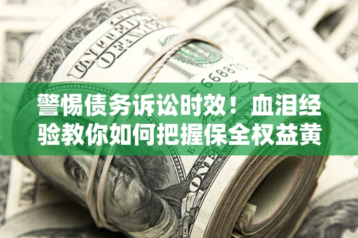 武汉警惕债务诉讼时效！血泪经验教你如何把握保全权益黄金期
