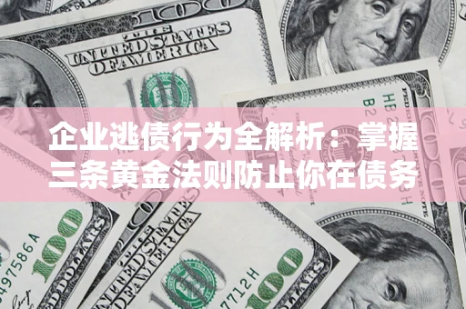 武汉企业逃债行为全解析：掌握三条黄金法则防止你在债务乱局中“踩雷”