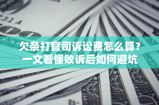 武汉欠条打官司诉讼费怎么算？一文看懂败诉后如何避坑