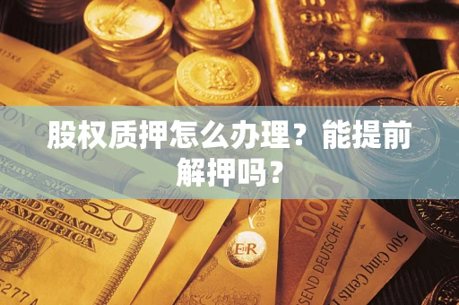 武汉股权质押怎么办理？能提前解押吗？