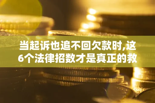 武汉当起诉也追不回欠款时,这6个法律招数才是真正的救命稻草